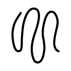 Hand draw elements icon vector. Hand drawn ribbon illustration sign. Scribble symbol or logo.