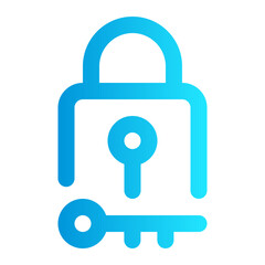 icon keylock with style gradient