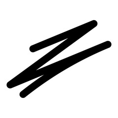 Hand draw elements icon vector. Hand drawn ribbon illustration sign. Scribble symbol or logo.