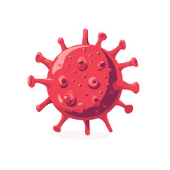 Red Virus Cell Illustration