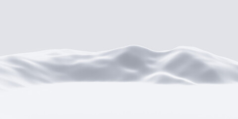 White snowy mountain. Snow terrain.
