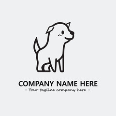 Dog illustration black and white for logo company vector image
