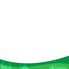 Flat Design Nature Background with Green Grass