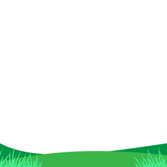 Flat Design Nature Background with Green Grass