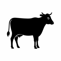  Black Cow Silhouette Illustration