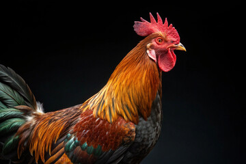 Fototapeta premium rooster isolated on white background