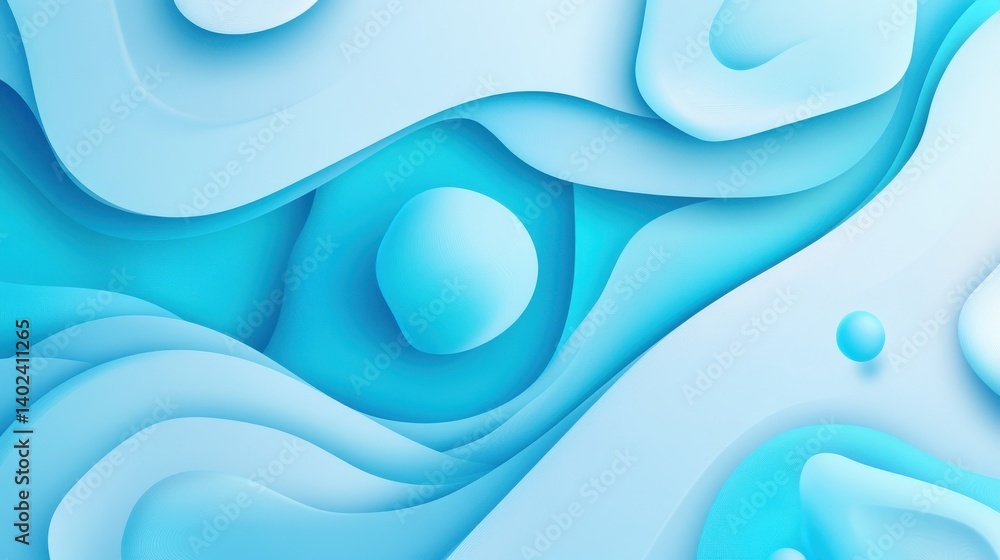 Poster vector light blue background with smooth gradients and simple shapes, ideal for web and graphic desi