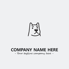 Dog illustration black and white for logo company vector image
