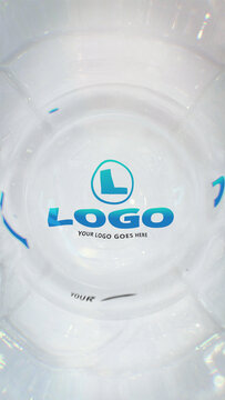 Water Ripple Splash Logo. Vertical Stories Opener for Social Media.