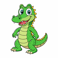 cartoon, animal, dragon, dinosaur, vector, illustration, lizard, reptile, crocodile, green, cute, art, monster, gecko, fun, baby, frog, character, dino, wildlife, drawing, funny, nature, iguana, wild