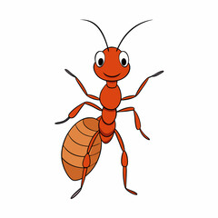 vector illustration of cartoon cockroach