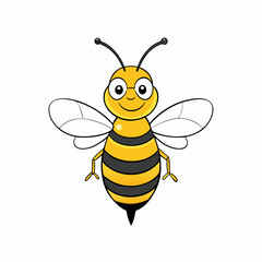 bee on white background