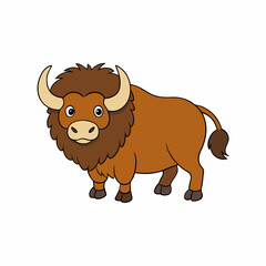 vector illustration of cartoon lion