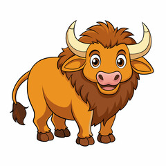 vector illustration of cartoon lion
