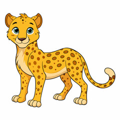 cheetah cartoon isolated