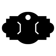 Bow display card icon vector. Hair bow card illustration sign. Hair clip card symbol or logo.