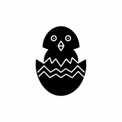 creative details Chick Hatching Icon Vector Illustration