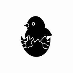 creative details Chick Hatching Icon Vector Illustration