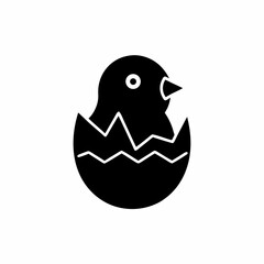 creative details Chick Hatching Icon Vector Illustration