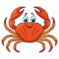 vector illustration of a crab