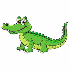 cartoon crocodile with a smile