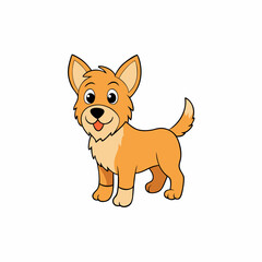 dog, animal, cartoon, pet, vector, puppy, cat, illustration, mammal, brown, isolated, cute, chihuahua, breed, character, baby, smile, tail, horse, white, head, canine, happy, fun, wolf