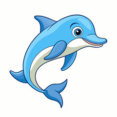 Fototapeta premium dolphin isolated on white background