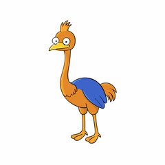 vector illustration of an ostrich