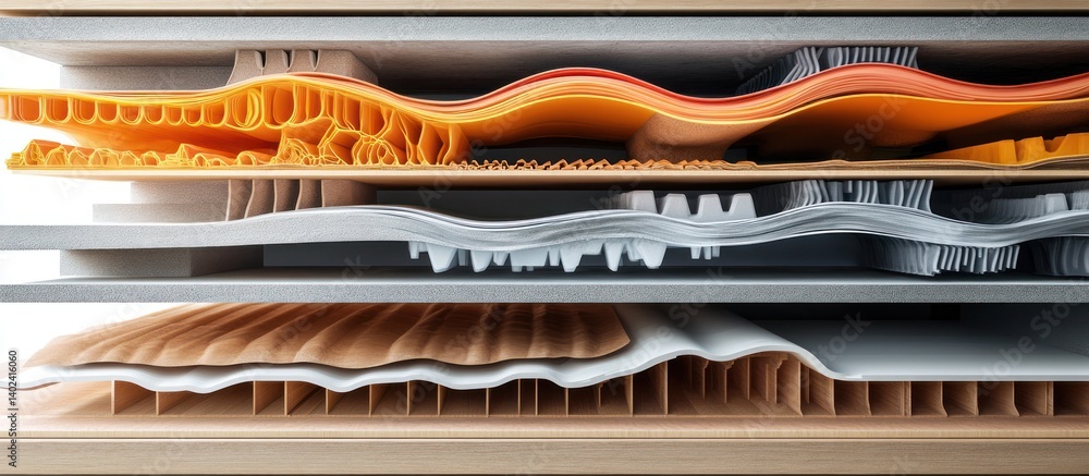 Poster abstract layered material structure