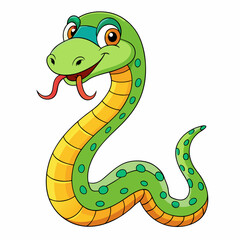 vector illustration of a cartoon snake