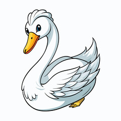 white duck on a white background