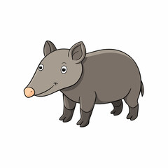 animal, cartoon, illustration, vector, rhino, mammal, wild, elephant, hippo, wildlife, zoo, rhinoceros, nature, hippopotamus, safari, pig, fun, art, cute, big, animals, baby, comic, clipart, character