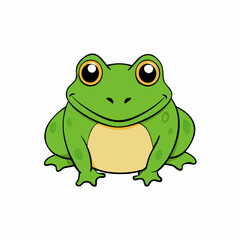 frog on white background