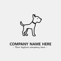 Dog illustration black and white for logo company vector image
