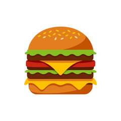 Bacon Double Cheeseburger with Glistening Grease on Transparent Background  