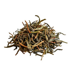 Obraz premium Bunch of leaf tea on transparent bg 