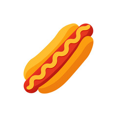 Bacon Wrapped Hot Dog with Melted Cheese on Transparent Background  