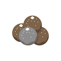 Deep Fried Oreos Dusted with Sugar on Transparent Background  