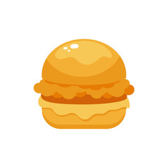 Fried Chicken Biscuit Sandwich with Honey on Transparent Background  