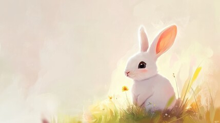rabbit on white background illustration