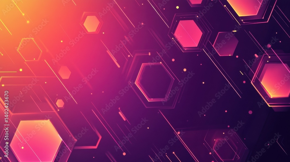 Poster hexagons pattern. geometric abstract background with simple hexagonal elements. medical, technology 