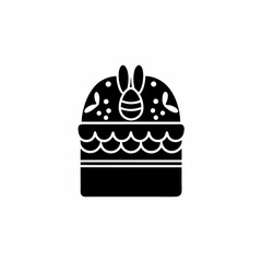 creative details Easter Cake Icon Vector Illustration