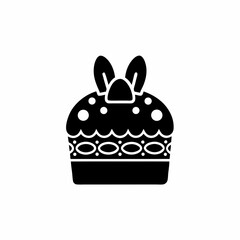 creative details Easter Cake Icon Vector Illustration