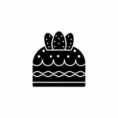 creative details Easter Cake Icon Vector Illustration
