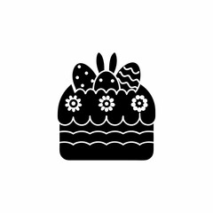 creative details Easter Cake Icon Vector Illustration