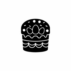 creative details Easter Cake Icon Vector Illustration
