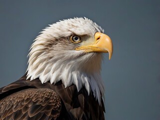 Fototapeta premium Bald Eagle (Haliaeetus leucocephalus) – The national bird of the United States, known for its powerful build, white head, and impressive wingspan. It symbolizes freedom and strength.