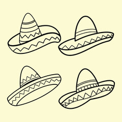 seamless background with hats