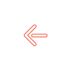 Obraz premium A minimalistic line art icon of a left arrow, styled as a simple interface icon. 