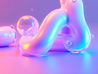 Obraz premium Trendy fashion colorful fluid gradient abstract background, colorful curve gradient elements concept illustration